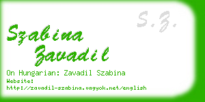 szabina zavadil business card